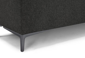 Panca Contenitore Made in Italy Trapuntata in Tessuto Tramato Antracite - CORBARA 110x50 cm