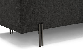 Panca Contenitore Made in Italy Trapuntata in Tessuto Tramato Antracite - CARAMAGNA 110x45 cm