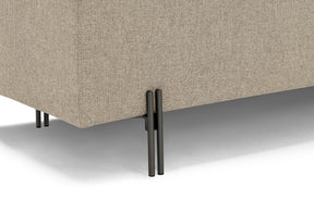 Panca Contenitore Made in Italy in Tessuto Tramato Beige - SARDORELLA 110x45 cm