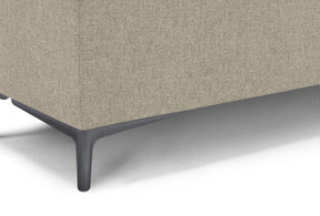Panca Contenitore Made in Italy Trapuntata in Tessuto Tramato Beige - CORBARA 110x50 cm