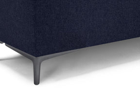 Panca Contenitore Made in Italy in Tessuto Tramato Blu - AVIGLIANA 110x50 cm