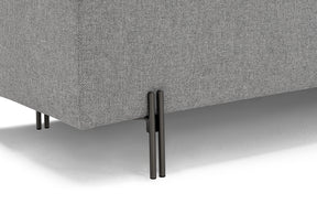Panca Contenitore Made in Italy in Tessuto Tramato Grigio - SARDORELLA 110x45 cm