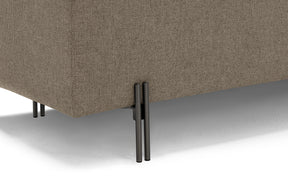 Panca Contenitore Made in Italy in Tessuto Tramato Tortora - SARDORELLA 110x45 cm