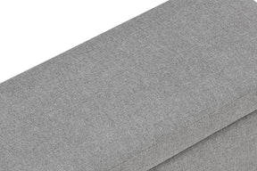 Panca Contenitore Made in Italy in Tessuto Tramato Grigio - SARDORELLA 110x45 cm