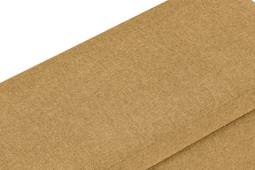 Panca Contenitore Made in Italy in Tessuto Tramato Ocra - SARDORELLA 110x45 cm