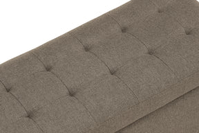 Panca Contenitore Made in Italy Trapuntata in Tessuto Tramato Tortora - CARAMAGNA 110x45 cm