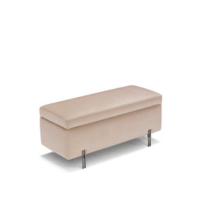Panca Contenitore Made in Italy in Velluto Camel - SARDORELLA 110x45 cm