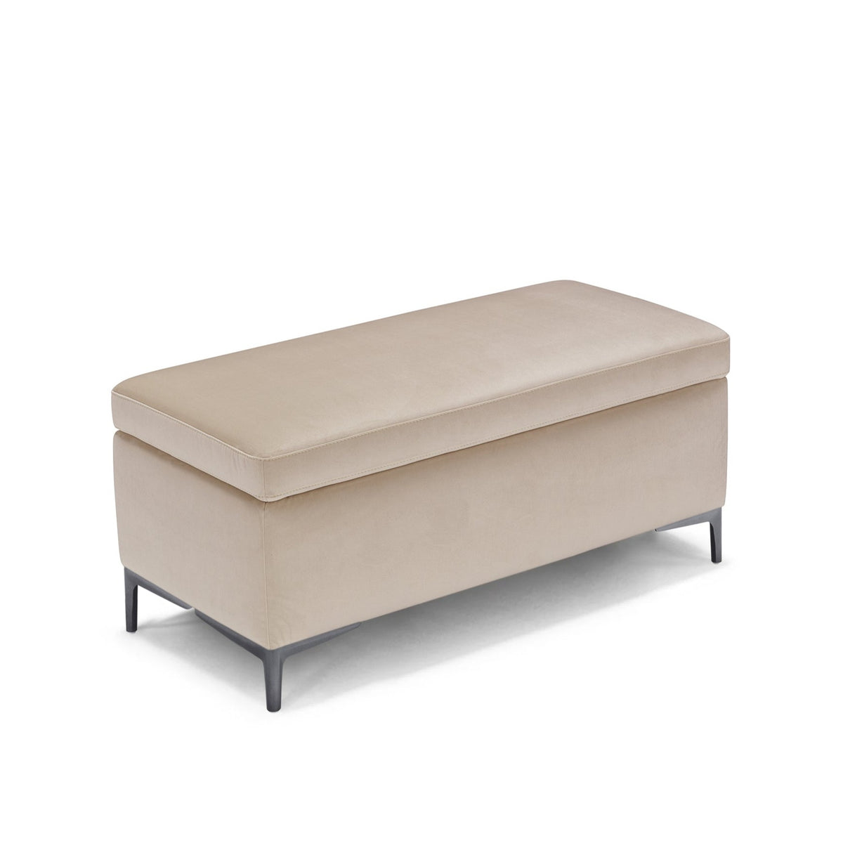 Panca Contenitore Made in Italy in Velluto Camel - AVIGLIANA 110x50 cm