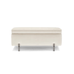 Panca Contenitore Made in Italy in Velluto Beige - SARDORELLA 110x45 cm