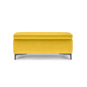 Panca Contenitore Made in Italy in Velluto Giallo - AVIGLIANA 110x50 cm