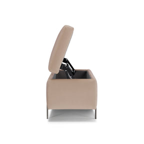 Panca Contenitore Made in Italy in Velluto Camel - SARDORELLA 110x45 cm