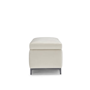Panca Contenitore Made in Italy in Velluto Beige - AVIGLIANA 110x50 cm