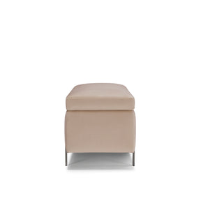 Panca Contenitore Made in Italy in Velluto Camel - SARDORELLA 110x45 cm