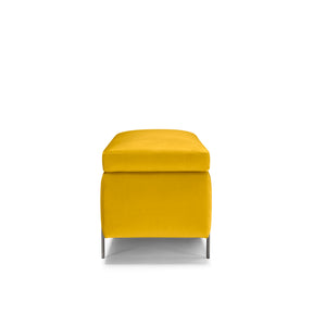 Panca Contenitore Made in Italy in Velluto Giallo - SARDORELLA 110x45 cm
