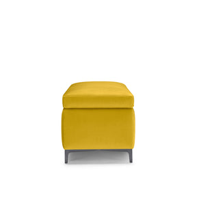 Panca Contenitore Made in Italy in Velluto Giallo - AVIGLIANA 110x50 cm
