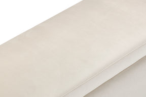 Panca Contenitore Made in Italy in Velluto Beige - SARDORELLA 110x45 cm