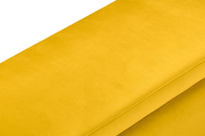 Panca Contenitore Made in Italy in Velluto Giallo - SARDORELLA 110x45 cm
