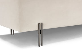 Panca Contenitore Made in Italy in Velluto Beige - SARDORELLA 110x45 cm