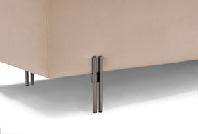 Panca Contenitore Made in Italy Trapuntata in Velluto Camel - CARAMAGNA 110x45 cm