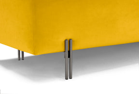 Panca Contenitore Made in Italy in Velluto Giallo - SARDORELLA 110x45 cm
