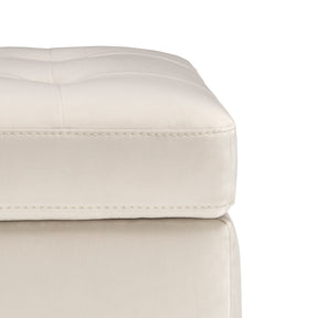 Panca Contenitore Made in Italy Trapuntata in Velluto Beige - VALSURA