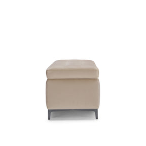 Panca Contenitore Made in Italy Trapuntata in Velluto Camel - CORBARA 110x50 cm
