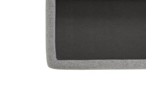 Panca Contenitore Made in Italy in Tessuto Tramato Grigio - SARDORELLA 110x45 cm