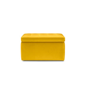 Panca Contenitore Made in Italy Trapuntata in Velluto Giallo modello VALSURA