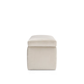Panca Contenitore Made in Italy in Velluto Beige - VIANA