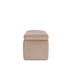 Panca Contenitore Made in Italy in Velluto Camel - VIANA