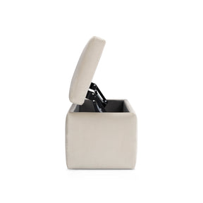 Panca Contenitore Made in Italy in Velluto Beige - VIANA