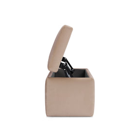 Panca Contenitore Made in Italy in Velluto Camel - VIANA