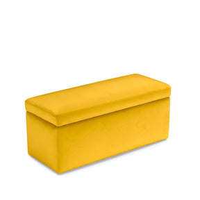Panca Contenitore Made in Italy in Velluto Giallo - VIANA
