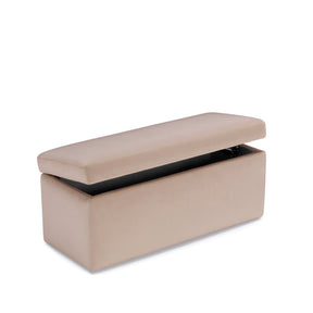 Panca Contenitore Made in Italy in Velluto Camel - VIANA