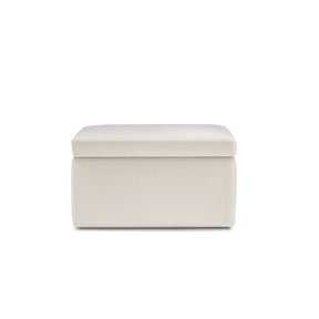 Panca Contenitore Made in Italy in Velluto Beige - VIANA