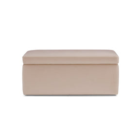Panca Contenitore Made in Italy in Velluto Camel - VIANA