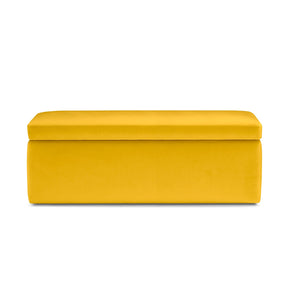 Panca Contenitore Made in Italy in Velluto Giallo - VIANA