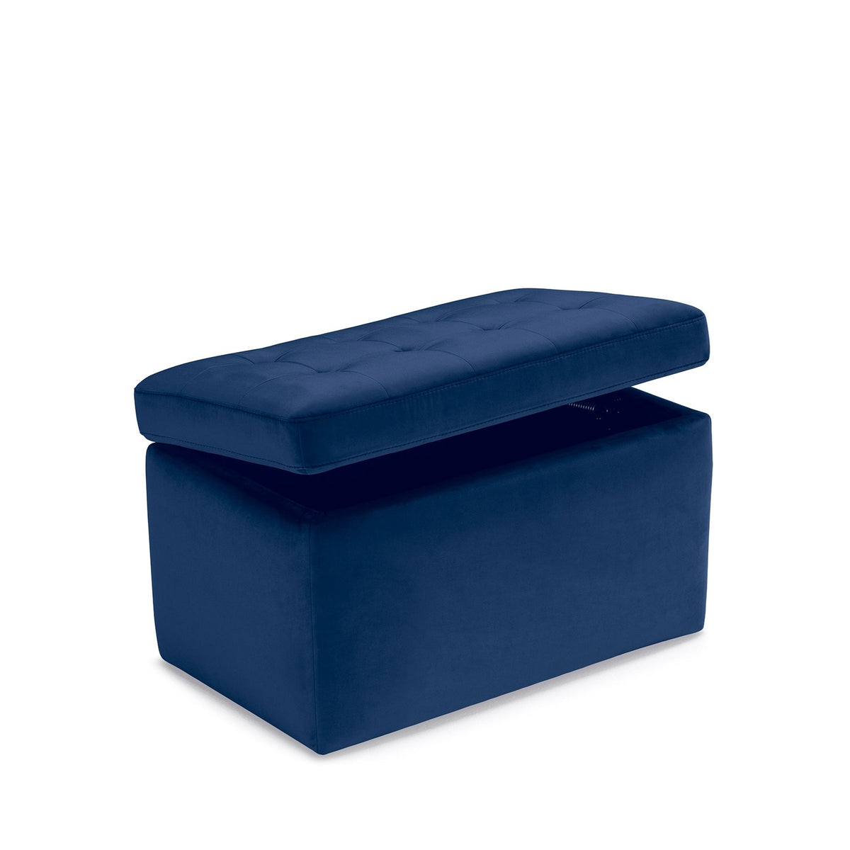 Panca Contenitore Made in Italy Trapuntata in Velluto Blu modello VALSURA