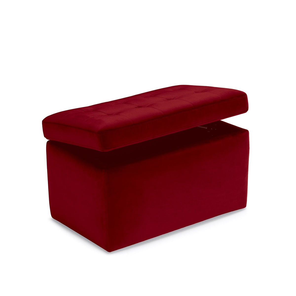 Panca Contenitore Made in Italy Trapuntata in Velluto Bordeaux modello VALSURA