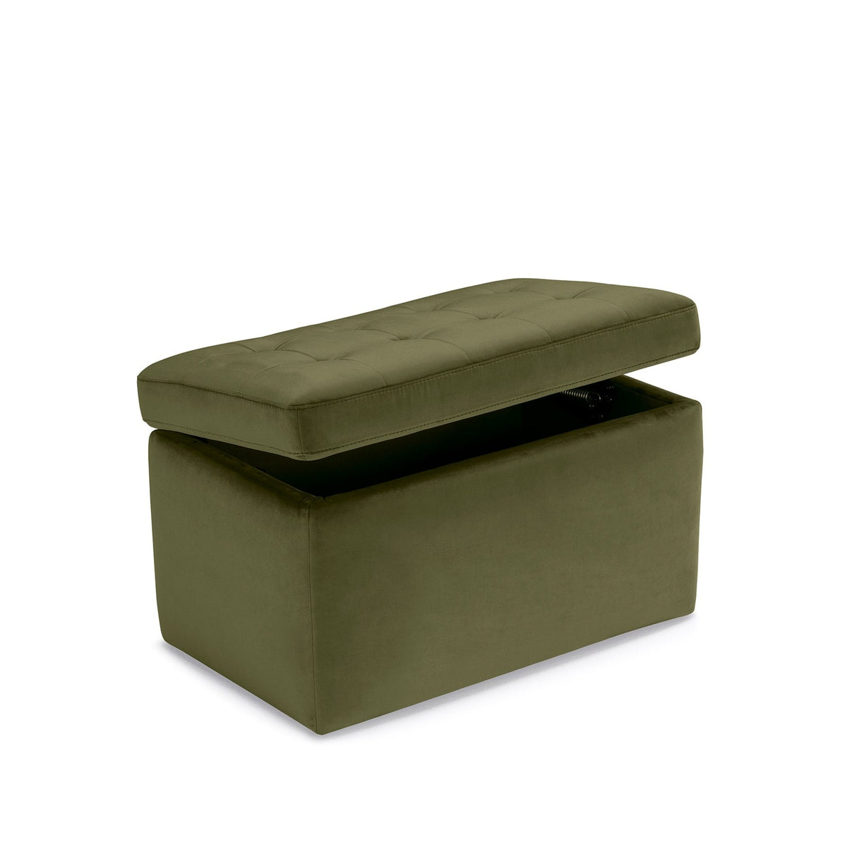 Panca Contenitore Made in Italy Trapuntata in Velluto Verde - VALSURA