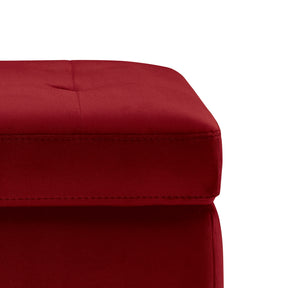 Panca Contenitore Made in Italy Trapuntata in Velluto Bordeaux CARAMAGNA 110x45 cm