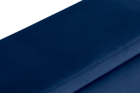 Panca Contenitore Made in Italy in Velluto Blu - SARDORELLA 110x45 cm