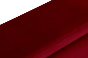 Panca Contenitore Made in Italy in Velluto Bordeaux - SARDORELLA 110x45 cm