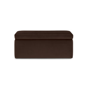 Panca Contenitore Made in Italy in Velluto Marrone - VIANA