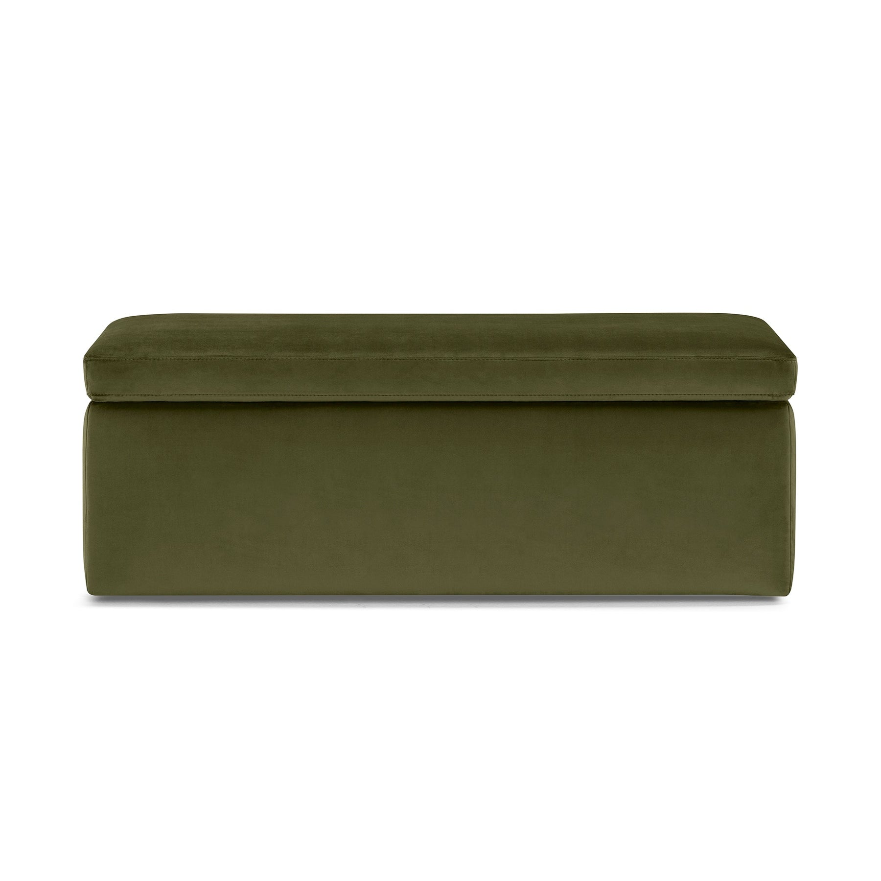 Panca Contenitore Made in Italy in Velluto Verde modello VIANA