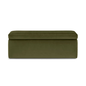 Panca Contenitore Made in Italy in Velluto Verde modello VIANA