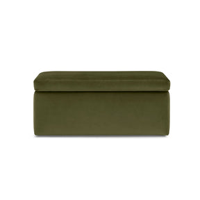 Panca Contenitore Made in Italy in Velluto Verde modello VIANA