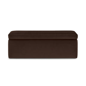 Panca Contenitore Made in Italy in Velluto Marrone - VIANA