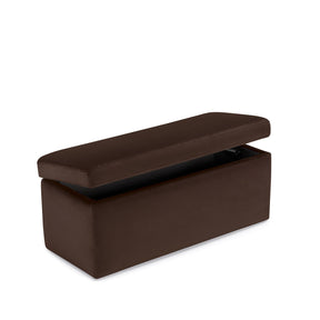 Panca Contenitore Made in Italy in Velluto Marrone - VIANA