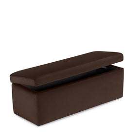Panca Contenitore Made in Italy in Velluto Marrone - VIANA